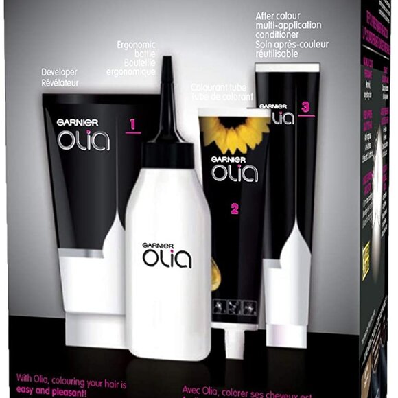 Garnier Olia Permanent Oil Powered Hair Color, 1P Deep Black Platinum - Picture 2 of 7